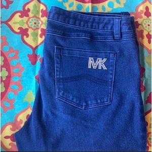 👖Michael Kors Bling Embellished Stretchy Skinny Jeans 👖